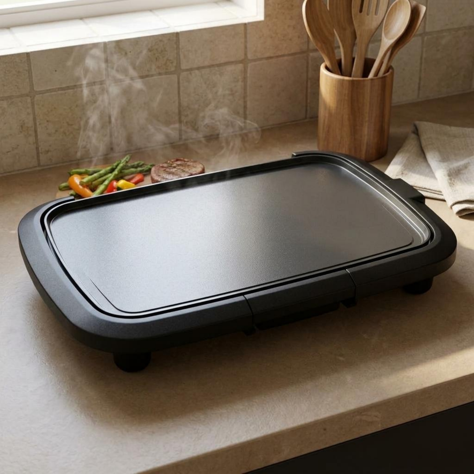 Kitchen Appliances Cooking - Tabletop Grill Pan Large Cooking Surface