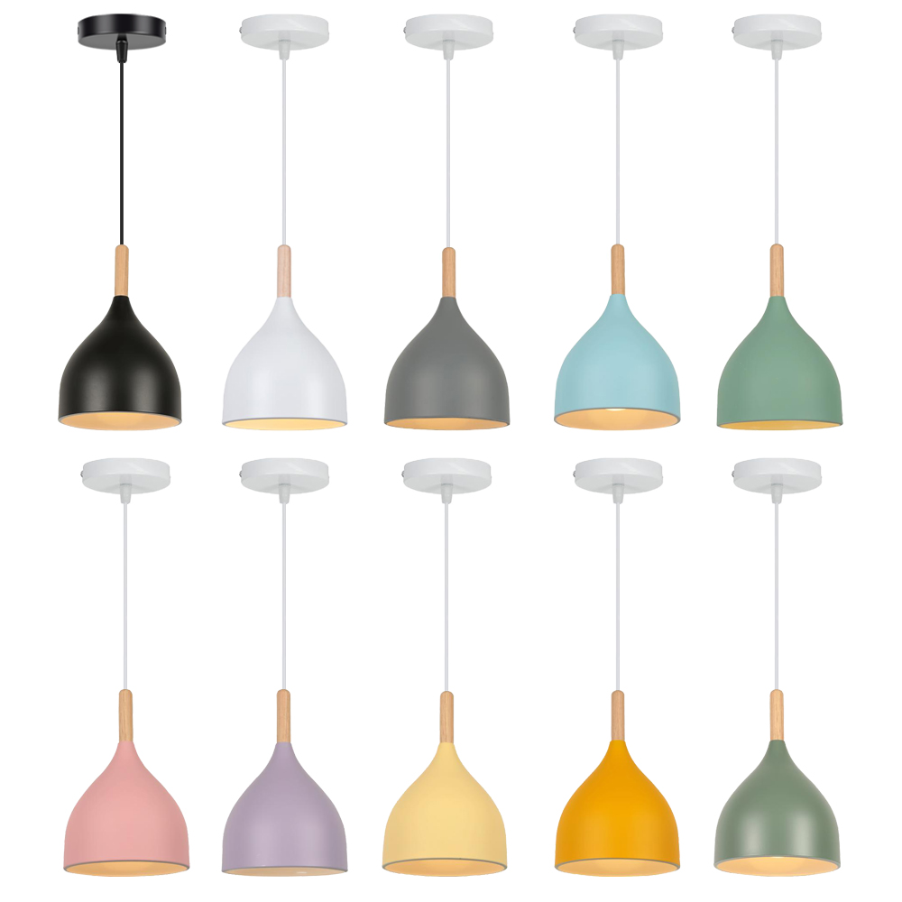 Kitchen Appliances Table - Modern Wood Pendant Light Industrial Indoor