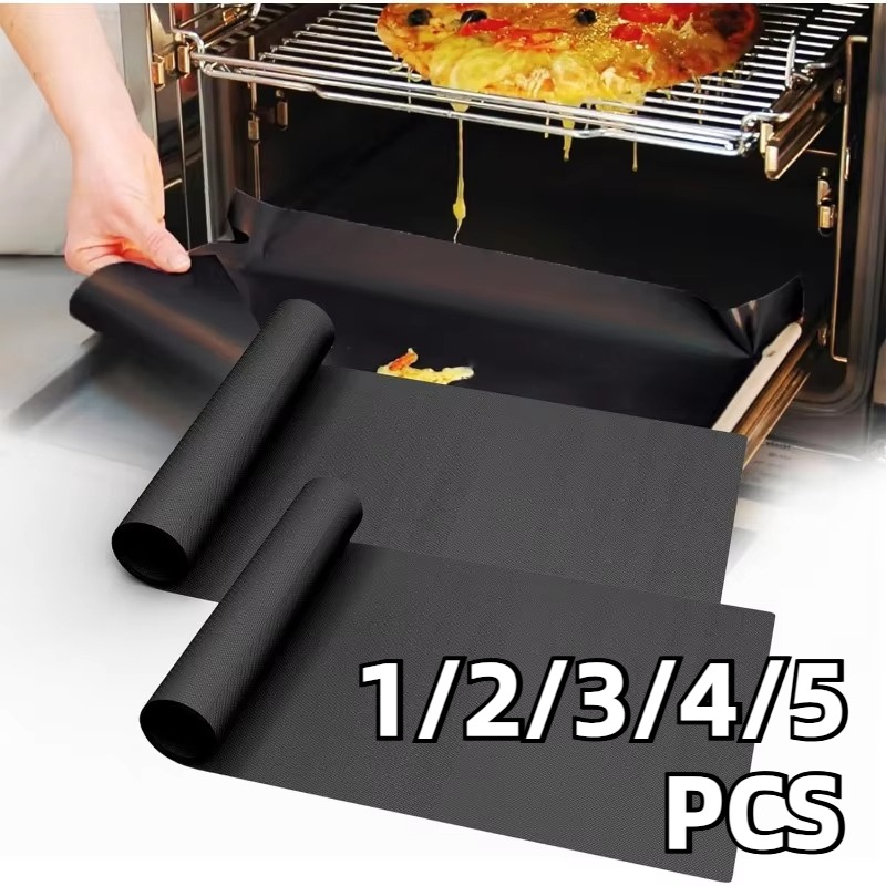 Kitchen Appliances Cooking - 1/2/3/4/5PCS Black BBQ Grill Mat Oven