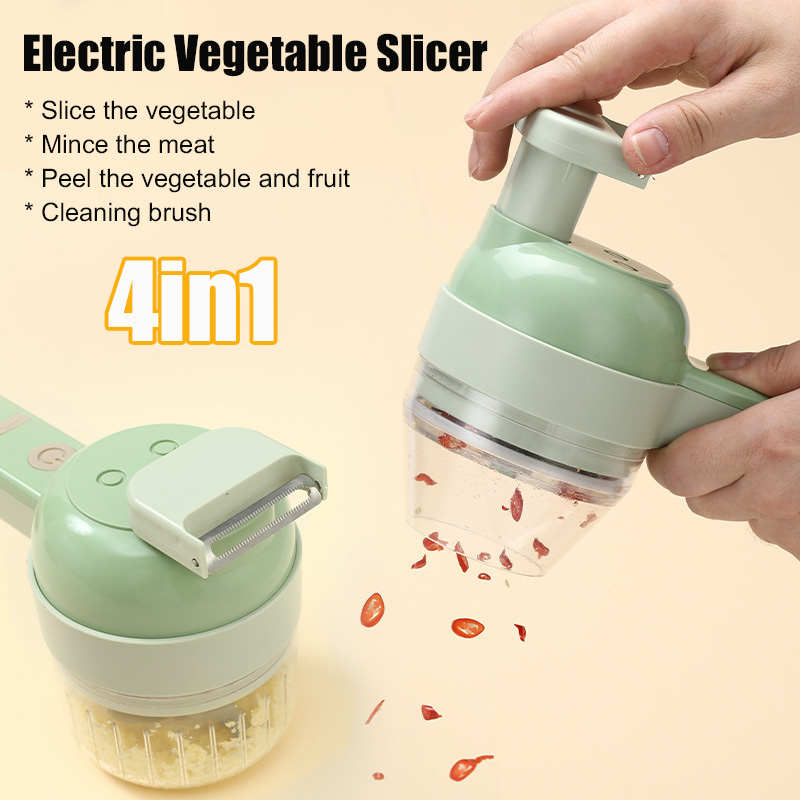 4in1 Electric Vegetable Cutter - Meat Grinder Attachment reseña y precio