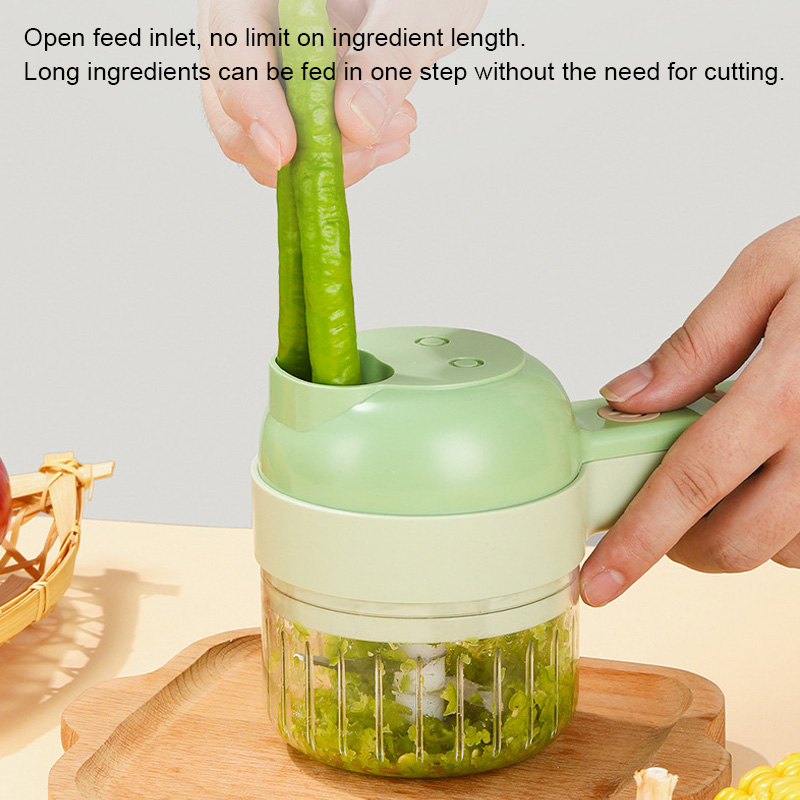 4in1 Electric Vegetable Cutter - Meat Grinder Attachment reseña y precio