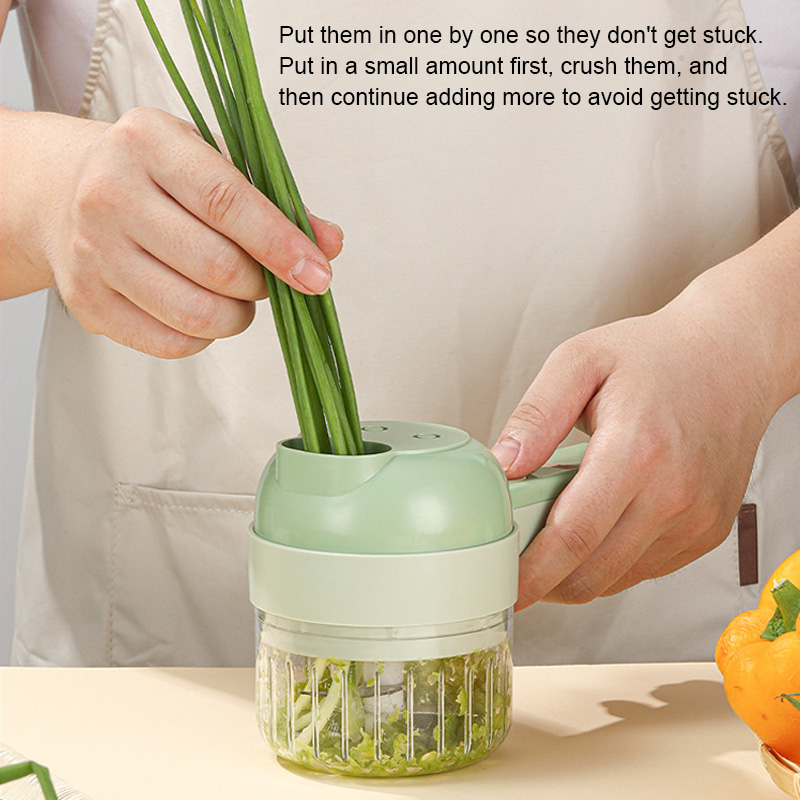 4in1 Electric Vegetable Cutter - Meat Grinder Attachment reseña y precio