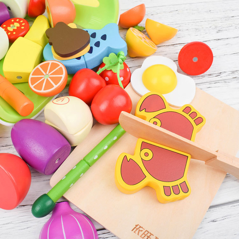 1PCS Wooden Toy Magnetic Cutti - Kitchen Appliances Kids reseña y precio