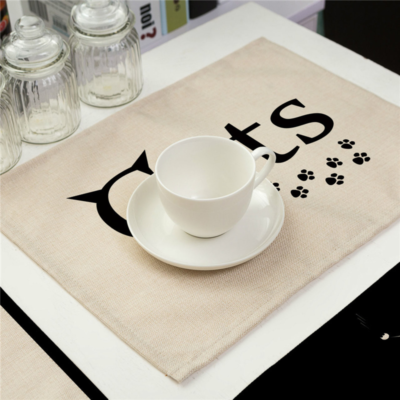 40X30cm Cute Black Cat Pattern - Kitchen Appliances Table reseña y precio