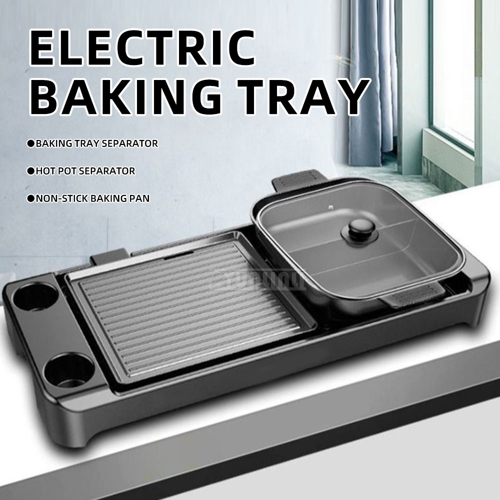 Electric Barbecue Hotpot Stove - Kitchen Appliances Cooking reseña y precio