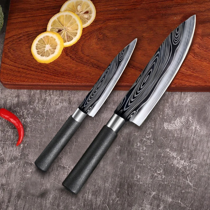 Damascus pattern Kitchen Knife - Kitchen Appliances Cooking reseña y precio
