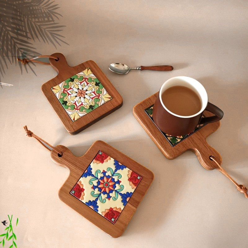 Solid Wood Flower Brick Hand P - Kitchen Appliances Table reseña y precio