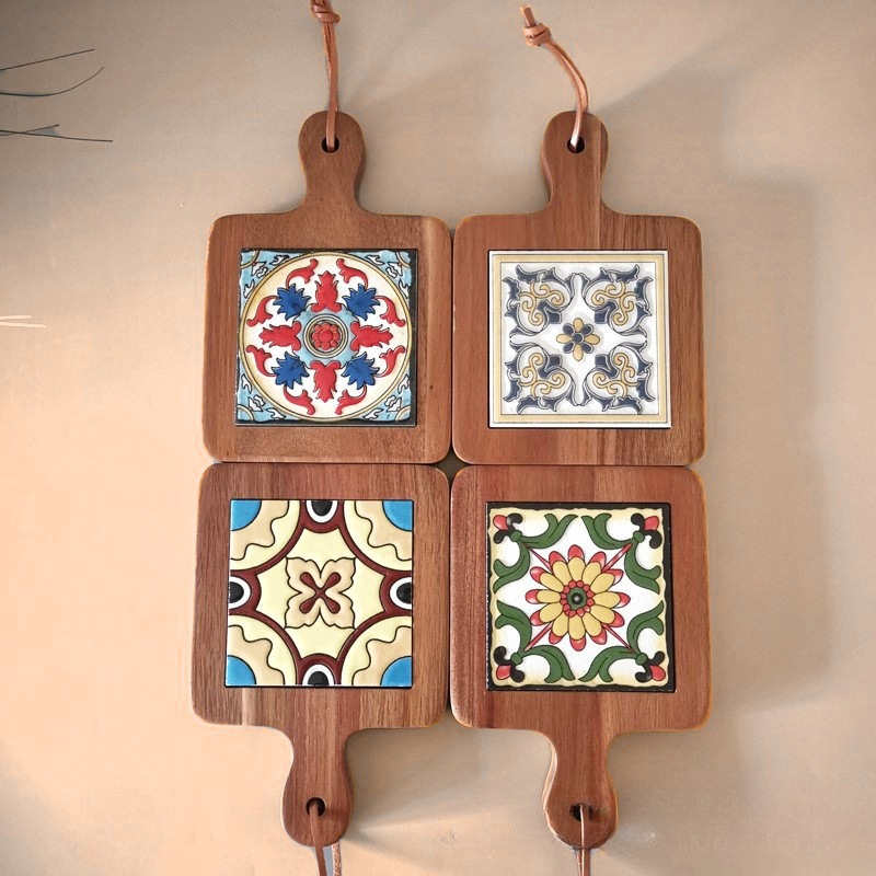 Solid Wood Flower Brick Hand P - Kitchen Appliances Table reseña y precio