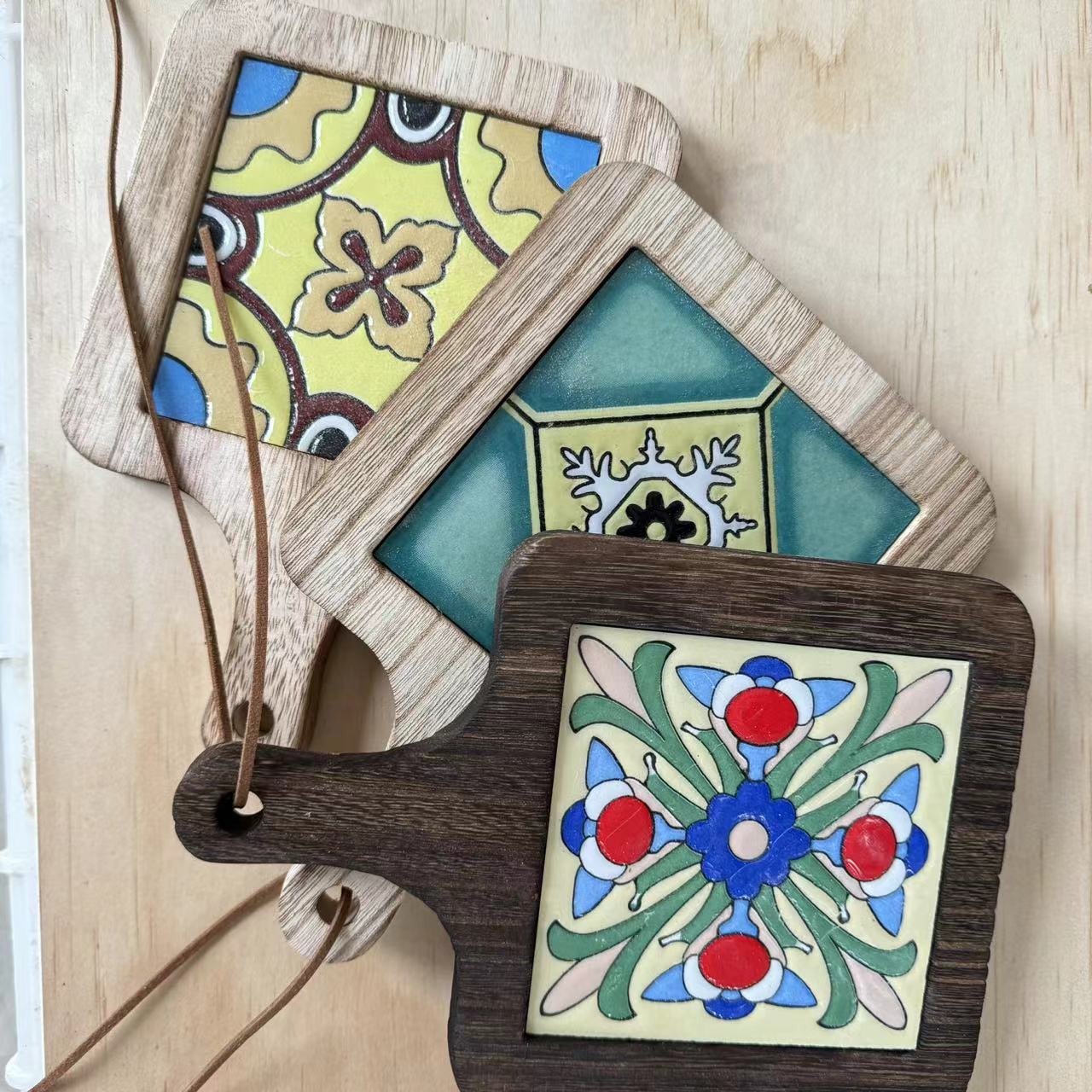 Solid Wood Flower Brick Hand P - Kitchen Appliances Table reseña y precio