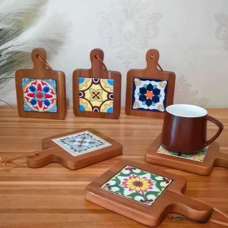 Solid Wood Flower Brick Hand P - Kitchen Appliances Table reseña y precio