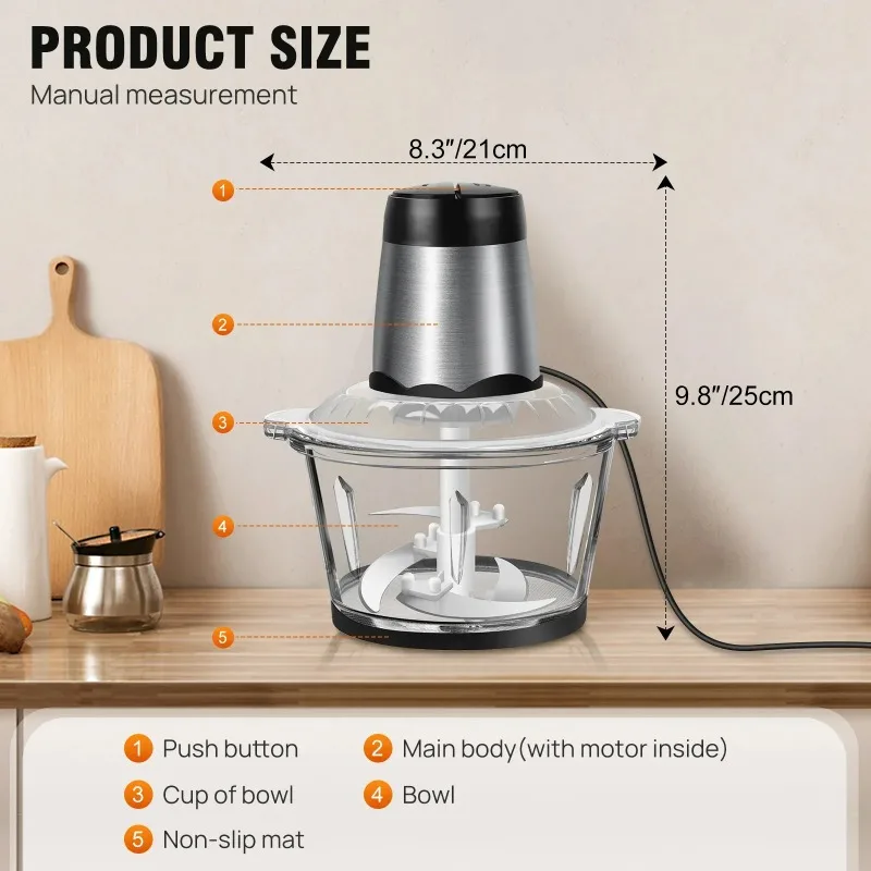 2L Electric Meat Grinder Food  - Meat Grinder Attachment reseña y precio