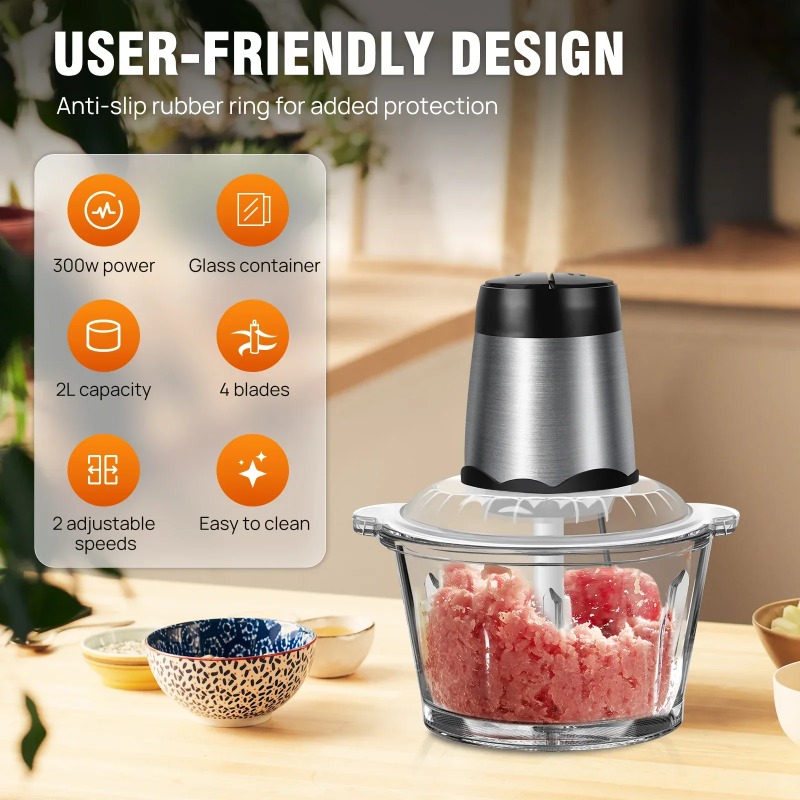 2L Electric Meat Grinder Food  - Meat Grinder Attachment reseña y precio