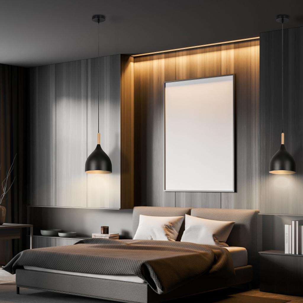 Modern Wood Pendant Light Indu - Kitchen Appliances Table reseña y precio