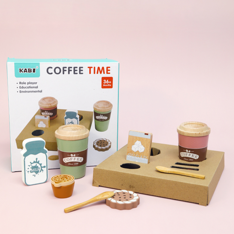 Kids Wooden Coffee Toy Set Tod - Kitchen Appliances Kids reseña y precio