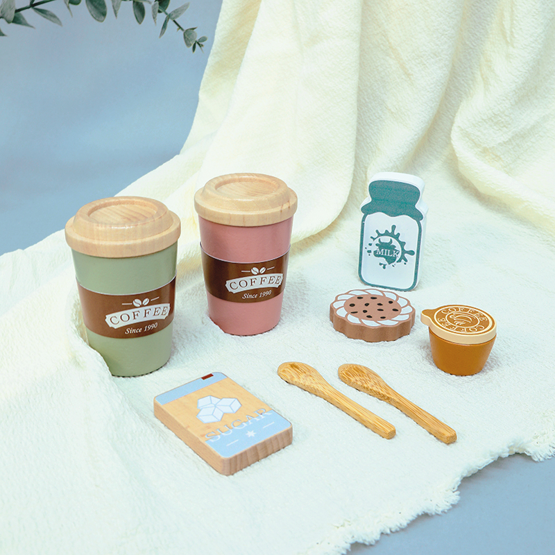 Kids Wooden Coffee Toy Set Tod - Kitchen Appliances Kids reseña y precio