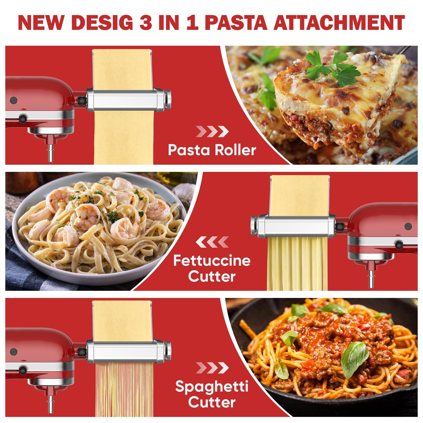 Gvode 3 in 1 Pasta Attachment  - Pasta Machine Electric reseña y precio