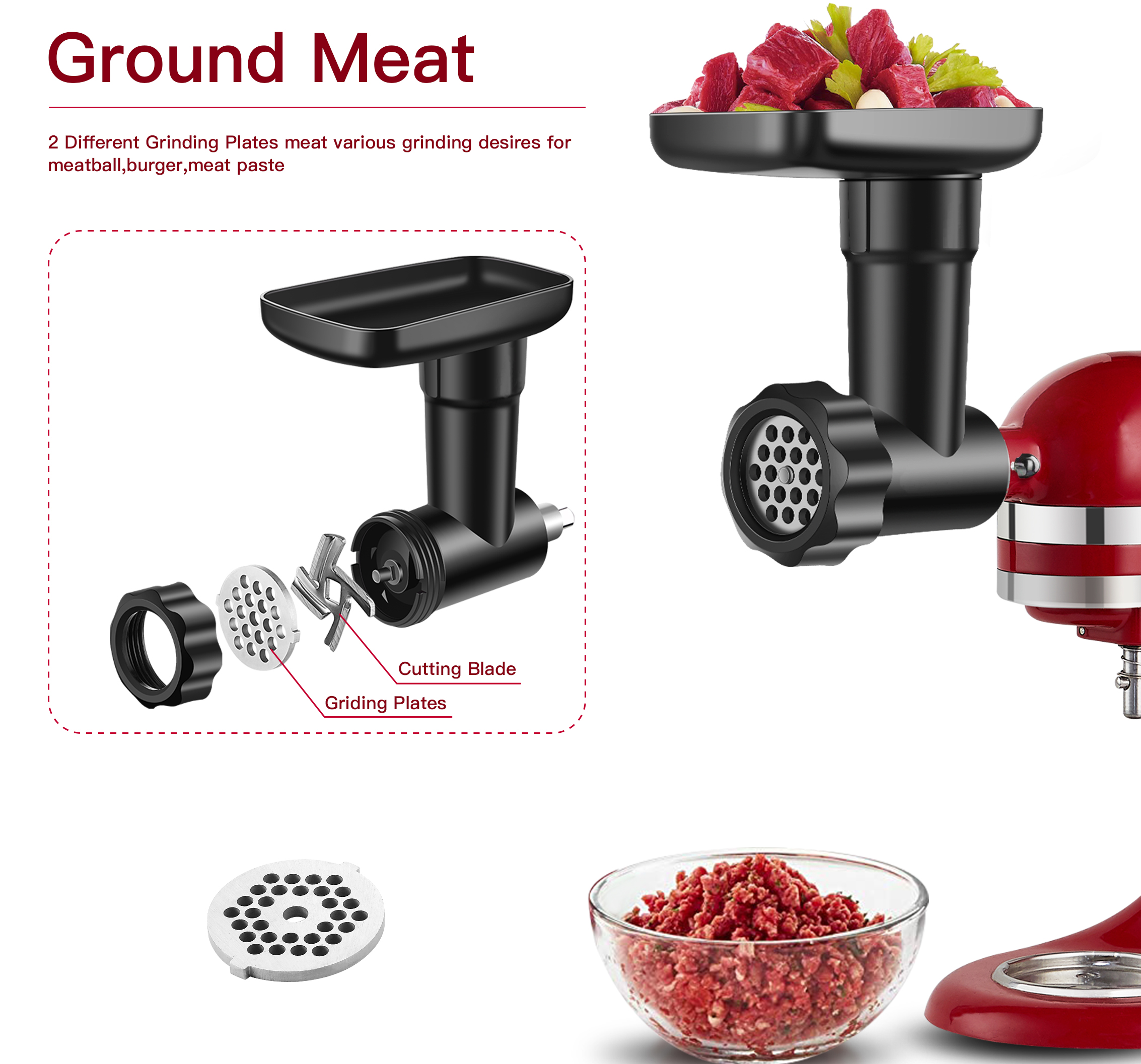 2024 new high quality Food Mea - Meat Grinder Attachment reseña y precio