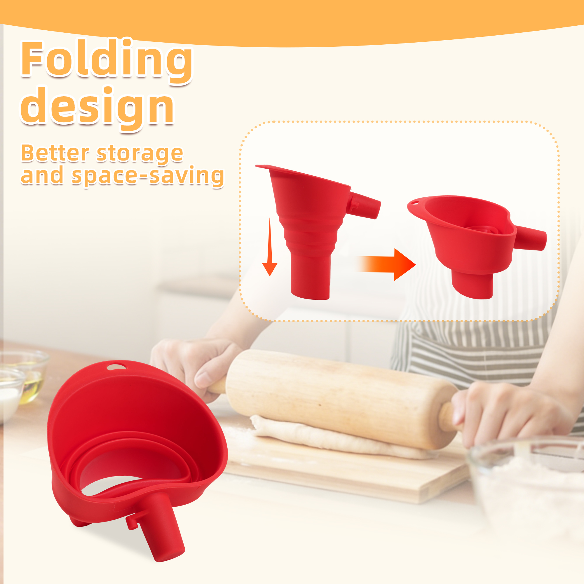 1/3pcs mix Silicone Flour Funn - Kitchen Appliances For Sale reseña y precio